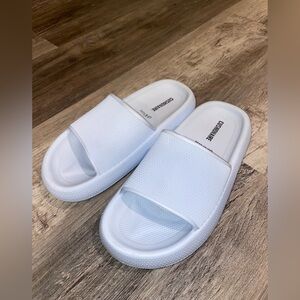 Cushionaire Sky Blue Comfort Slide Sandals